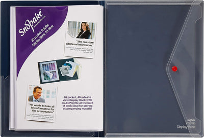 Snopake Sichtbuch A4, 20 Hüllen, Blau, 5 Stück, Ref: 12367, 5 Stück