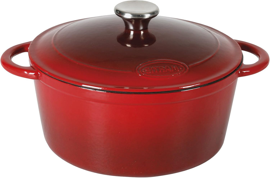 Sitram 710841 Schmortopf Gusseisen, Creme/Rot, Gusseisen, Rouge/Crème, 36 x 28 x 14 cm, 36 x 28 x 14