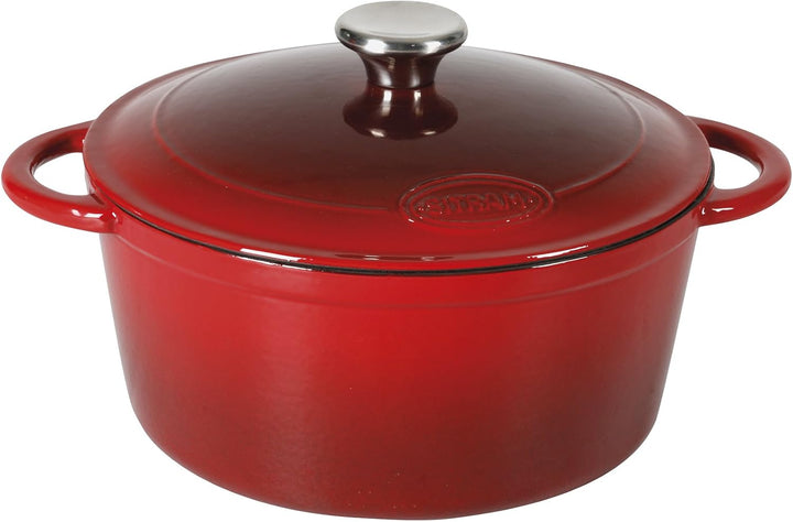 Sitram 710841 Schmortopf Gusseisen, Creme/Rot, Gusseisen, Rouge/Crème, 36 x 28 x 14 cm, 36 x 28 x 14