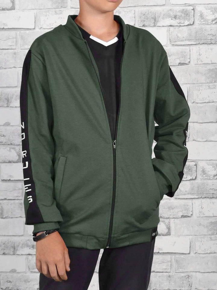 BEZLIT Jungen Kinder Hoodie Pullover Sweatjacke 30238, 104 Olivegrün