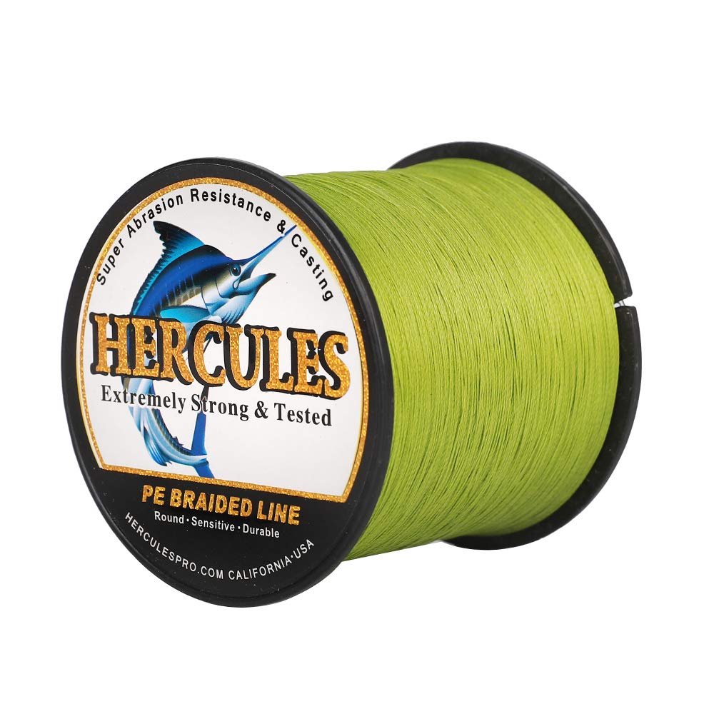 HERCULES Super Cast 100m - 2000m Yards Geflochtene Angelschnur 10lb - 300lb Test für Salzwasser Süss
