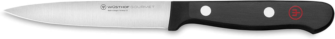 WÜSTHOF Gourmet Messerblock mit 5 Artikeln, 6cm, 10cm, 20cm,18cm, 23cm 4 Kochmesser, Wetzstahl, 4 Ko