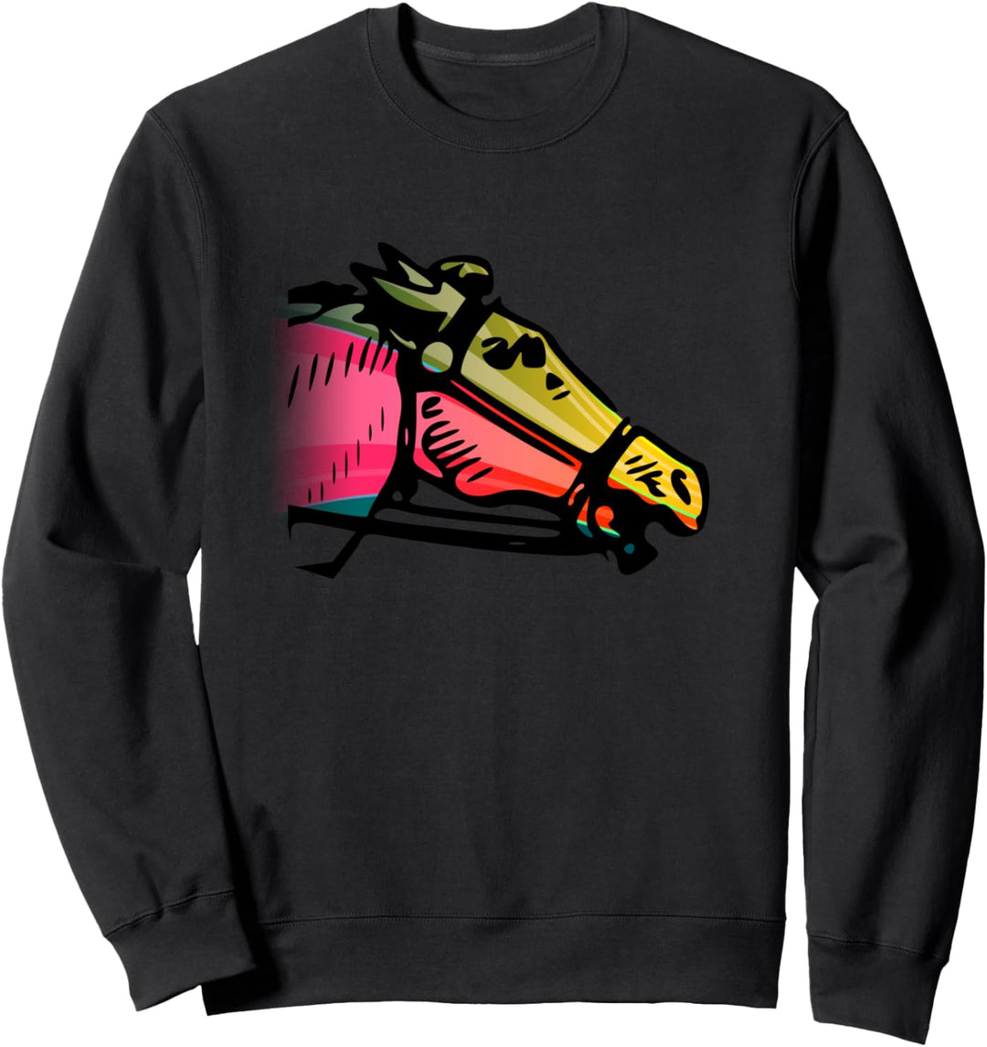 Geschenk des Regenbogenpferdes des Mädchens Sweatshirt