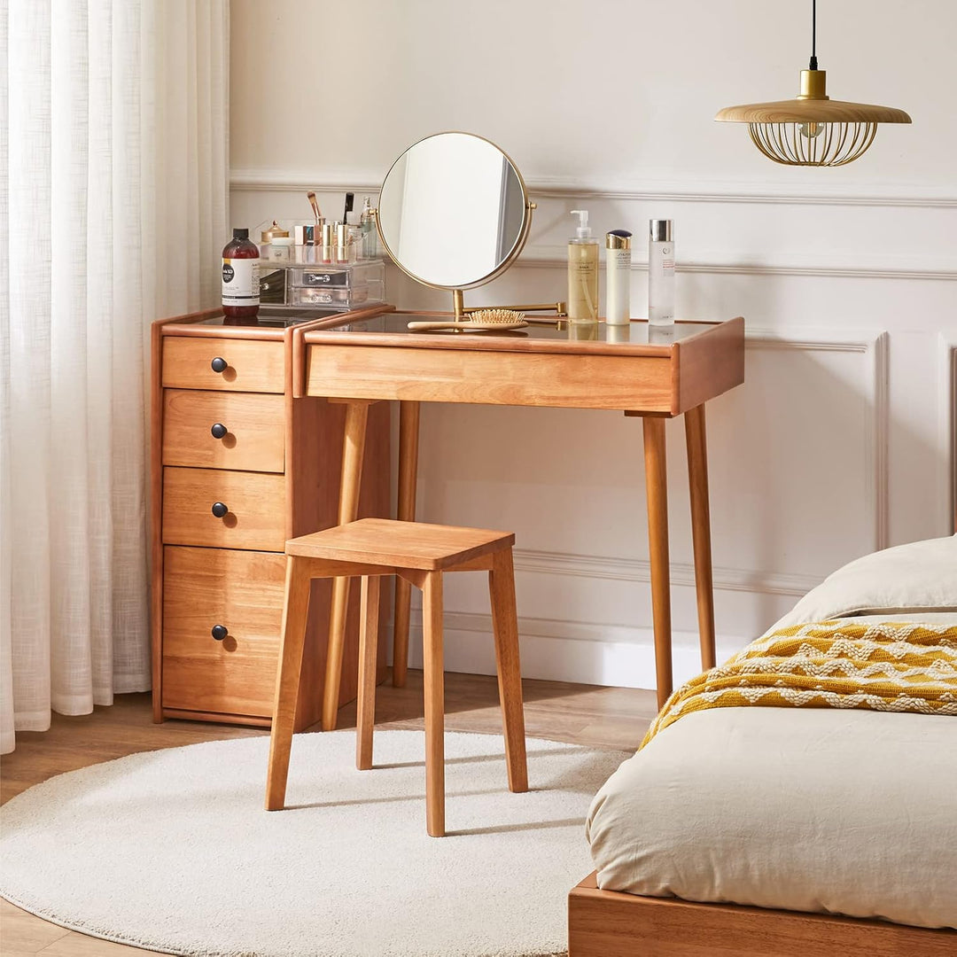 IBUYKE Stapelhocker-Massivholz Hocker Hausbank Holzhocker Mode Kreative Hocker Moderne Esstisch Erwa