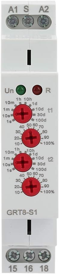 GRT8-S1 Mini Asymmetric Cycle Timer EIN/AUS Wiederholungszykluszeitrelais AC/DC12-240V mit sehr gros