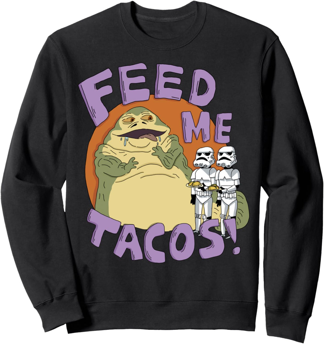 Star Wars Jabba The Hutt Feed Me Tacos Doodle Sweatshirt