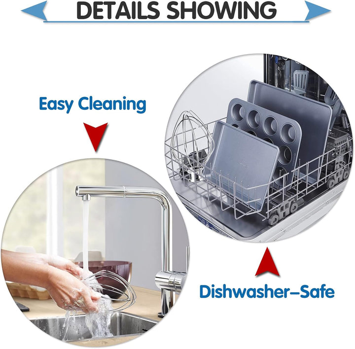 Schneebesen Edelstahl für KitchenAid 3,5 Quart Kippkopf-Standmischer KSM3311 und KSM3316, K35WW Rühr