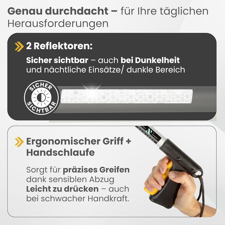[75-111cm] Greifzange für Senioren, Greifer mit Aluminium Teleskop Stange für individuelle Einstellu