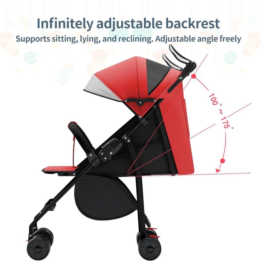 Kinderwagen für Babys, Komfort, kompakter Gehstock, 0 – 36 kg, Reisekinderwagen mit Baumwolle und Mo