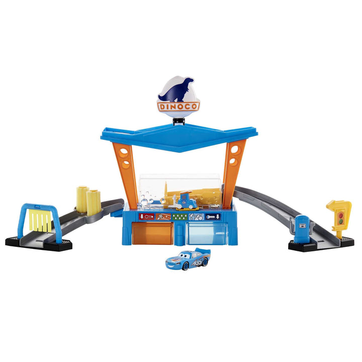 Mattel Disney & Pixar Cars GTK91 Dinoco Car Wash Playset with Colour Changing Effect, Toy from 4 Yea