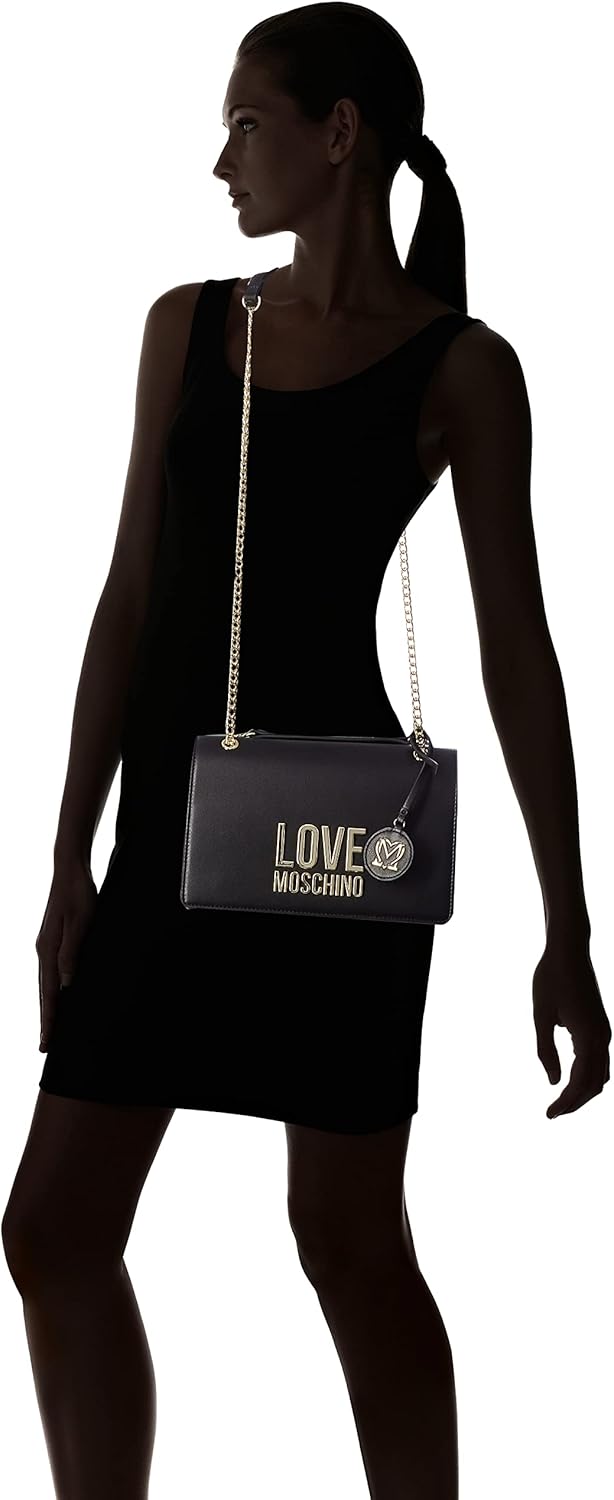 Love Moschino Damen Jc4099pp0elj0 Schultertasche Schwarz, Schwarz
