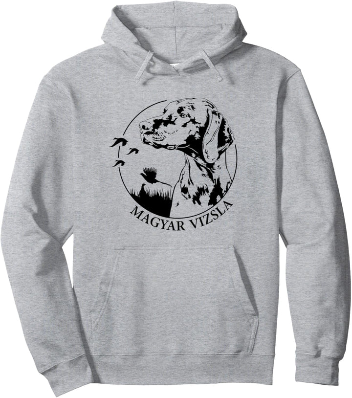 Magyar Vizsla Jagdhund Hunderasse Portrait Jäger Jagdhunde Pullover Hoodie