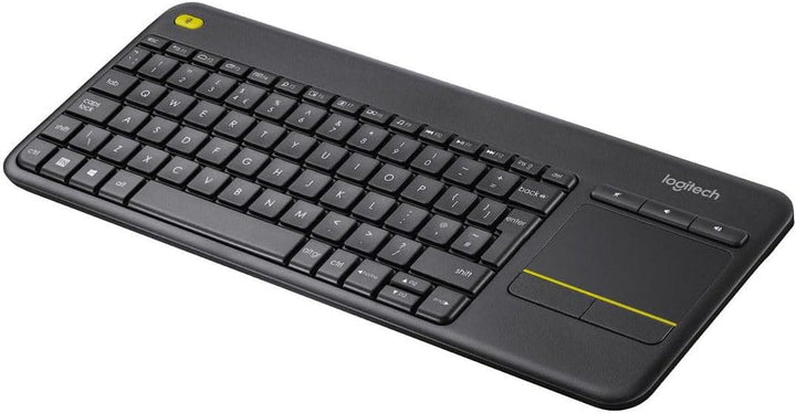 Logitech K400 Plus Kabellose Touch-TV-Tastatur mit integriertem Touchpad, Italienisches QWERTY-Layou