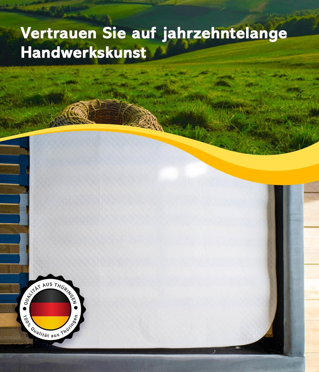 Medicline Noppenschoner Matratzenunterlage, Matratzenschoner rutschfest, Noppe, Antirutschmatte für