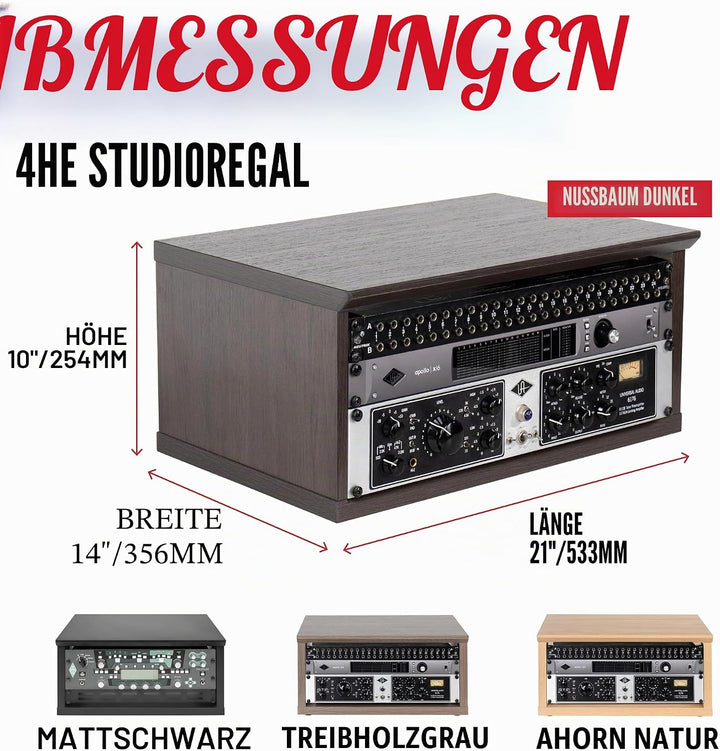 Gator Frameworks Elite Furniture Series Desktop 4U Studio Rack, Ahorn Natur (GFW-ELITERK-4U-MPL)