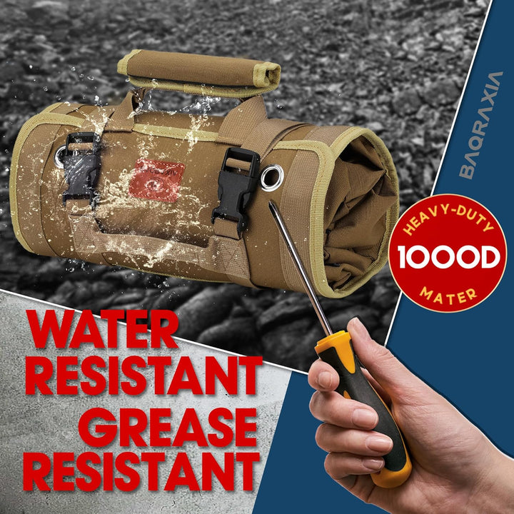 BAQRAXIA Werkzeugtasche, aufrollbare kleine Werkzeugbox, Werkzeuggeschenke für Männer, Vater, Eheman