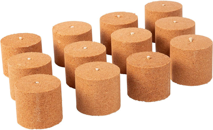 12x Holzspäne Brennelemente für Gartenfackel Wachsrollen für Gartenfackeln - Flackernder Feuer-Effek