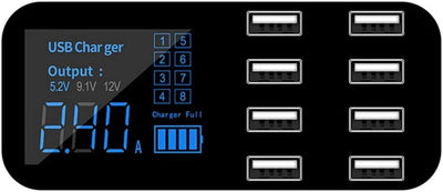 USB Auto Steckdose,Asudaro 8-Port Ladestation 40W 2.4a Schneller Autoadapter Mehrfacher Schutz Mit L