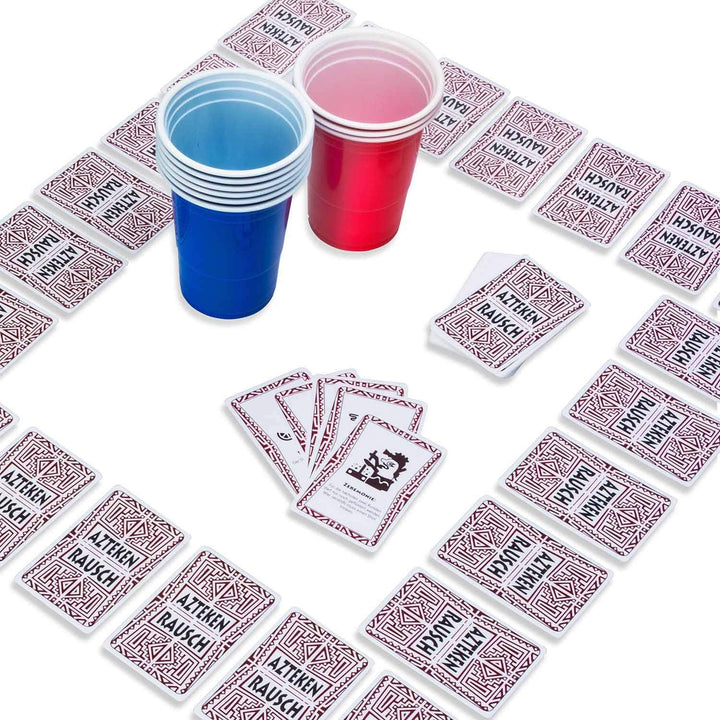 50 Stück Rote Partybecher; Wiederverwendbare Getränkebecher Red Cups Trinkbecher 16 oz Kunststoff Pa