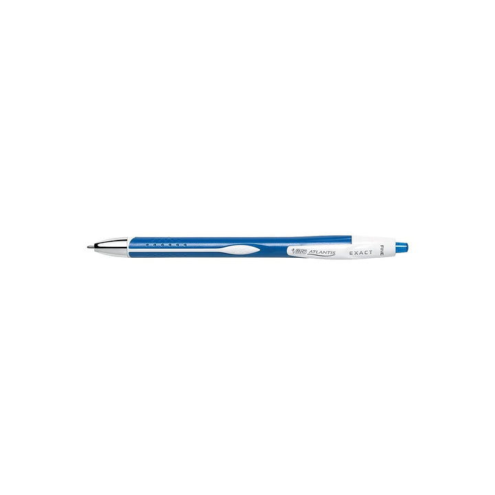 BIC Atlantis Exact Kugelschreiber, 0,7 mm feine Spitze, blau, 12 Stück