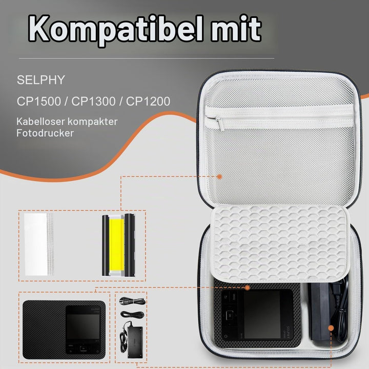 Hart Tasche für Canon SELPHY CP1500/CP1300/CP1200 Mobiler Fotodrucker,Verstellbarer Schultergurt,PU