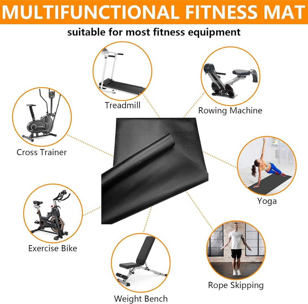 Bodenschutzmatte für Fitnessgeräte, Wiederstandsfähige Laufband Matte, 6mm Rutschfeste Unterlegmatte