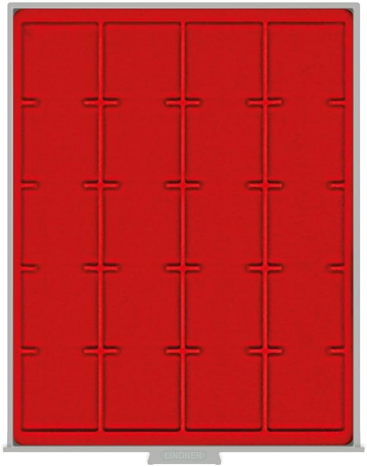 Münzbox Standard mit 20 quadratischen Fächern für LINDNER Münzbox-Inletts 51x51 mm