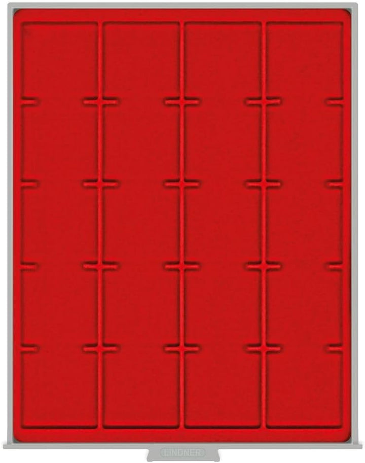 Münzbox Standard mit 20 quadratischen Fächern für LINDNER Münzbox-Inletts 51x51 mm