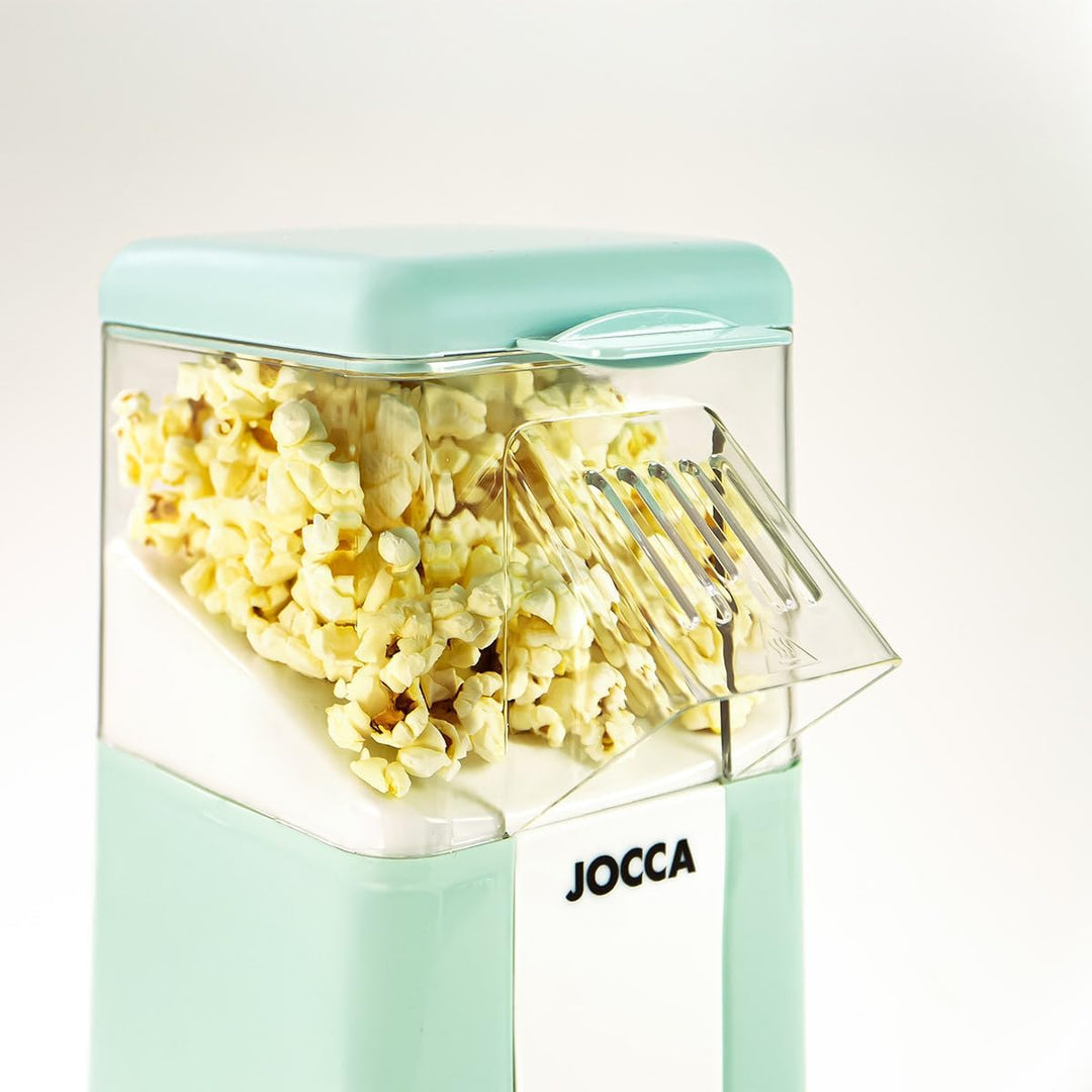 Jocca Popcorn-Maker Funny Cooking Türkis | Popcorn ohne Öle | 3 Minuten fertig | kompakt und einfach