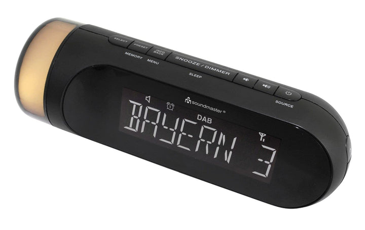 Soundmaster UR6600SW DAB+ und UKW Radiowecker Wecker mit Nachtlicht 2 Weckzeiten USB Ladefunktion st