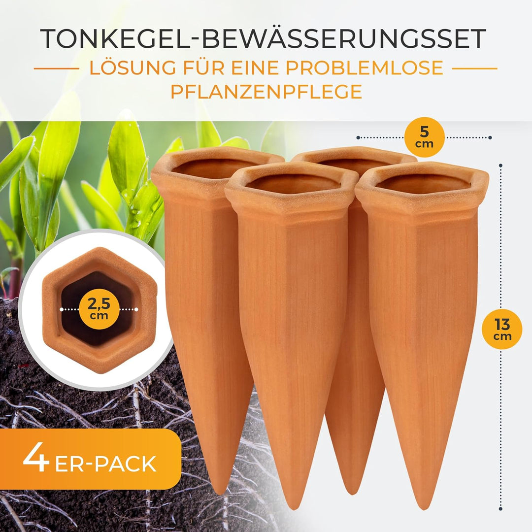 TIMELEOS Tonkegel Bewässerung, Wasserspender Pflanzen als Giesskegel, ideal für Pflanzen Bewässerung