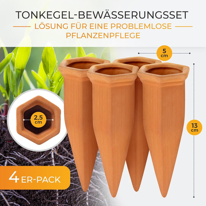 TIMELEOS Tonkegel Bewässerung, Wasserspender Pflanzen als Giesskegel, ideal für Pflanzen Bewässerung