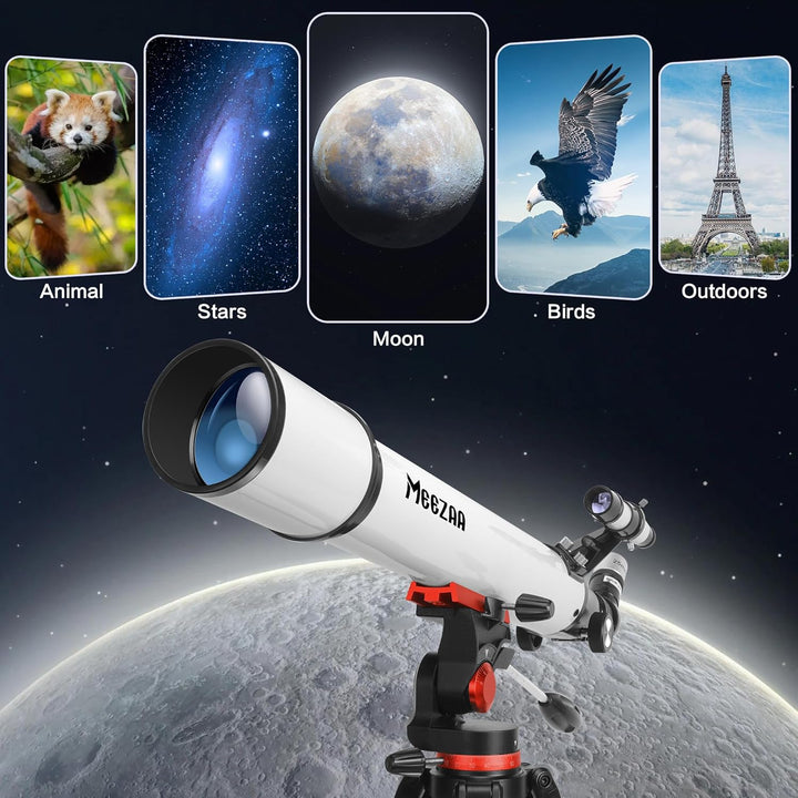 MEEZAA Teleskop, Teleskop Astronomie Erwachsene Profi, 70mm Blende 700mm Refraktor Teleskop für Kind