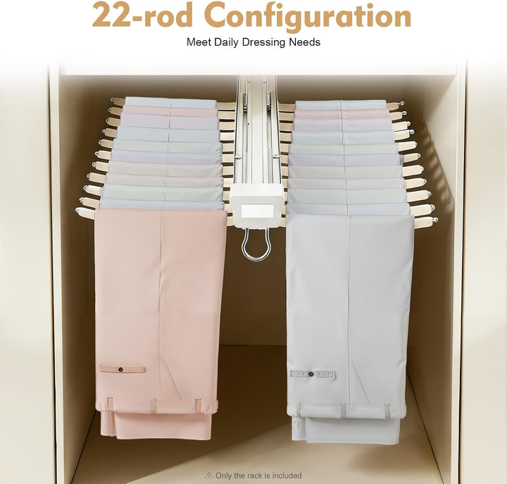 Pull Out Hosen Rack, 22 Arme Hosen Racks Ausziehbarer Kleiderschrank Hanger Stahl Pull Out Hosen Rac