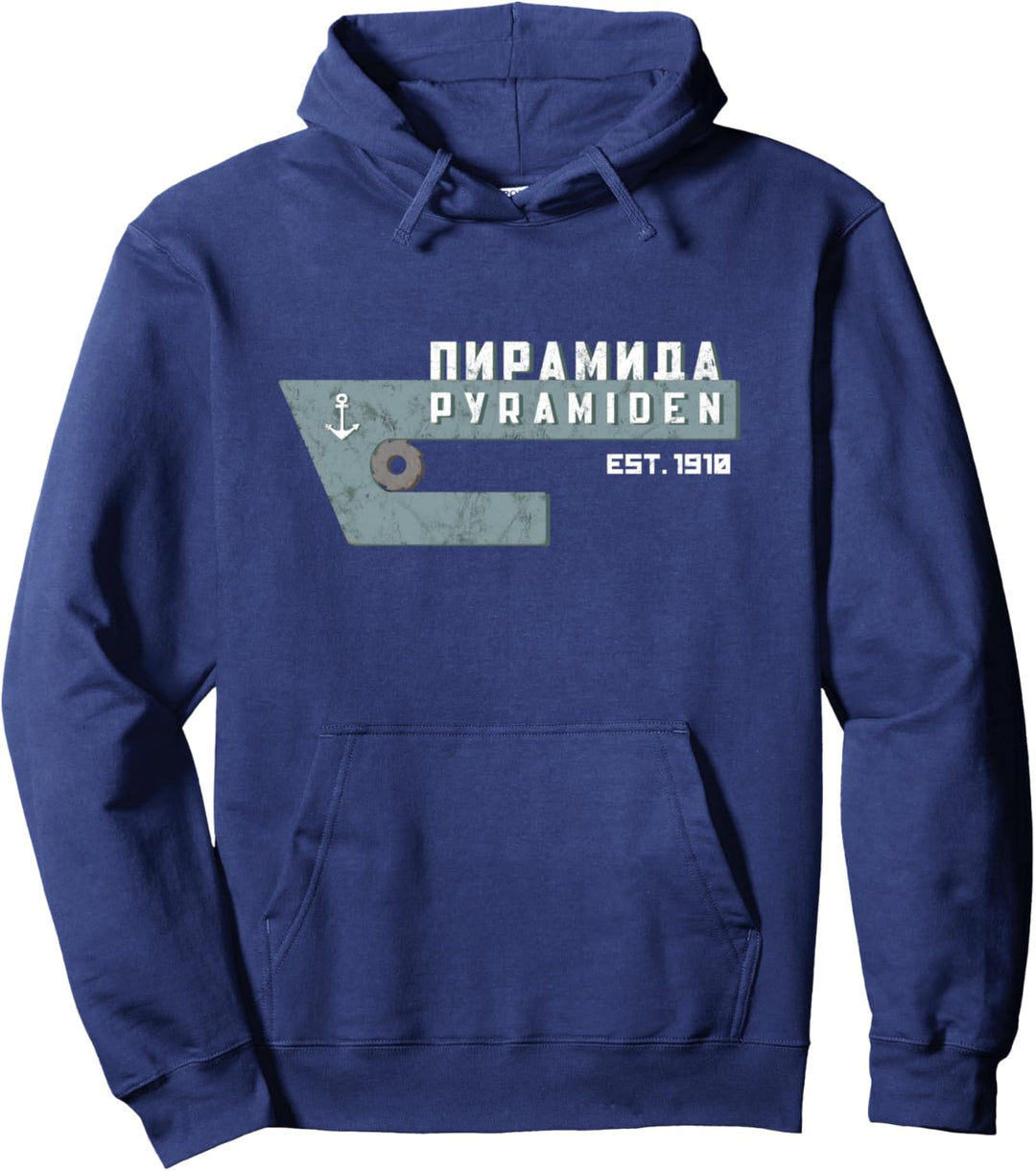 Svalbard Pyramiden Spitsbergen USSR Russian Ghost Town Retro Pullover Hoodie