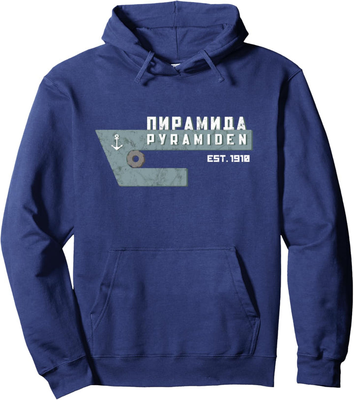 Svalbard Pyramiden Spitsbergen USSR Russian Ghost Town Retro Pullover Hoodie