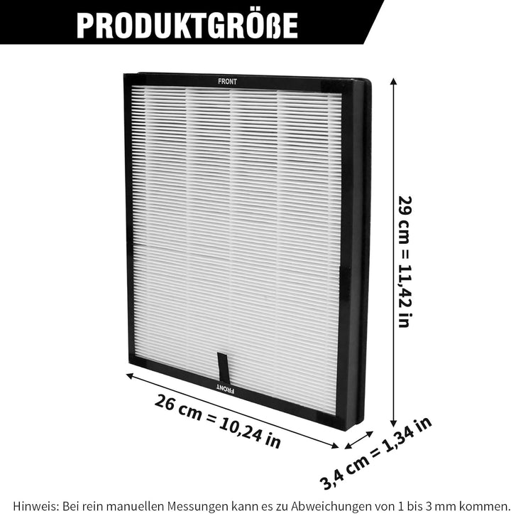 2 Stück H13 HEPA Ersatzfilter mit Vorfilter, 3-in-1 H13 Ersatz für Morento HY4866/YIOU M1 Luftreinig