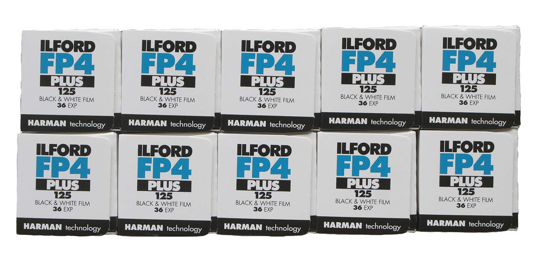 Ilford Schwarz-Weiss-Film FP4+, 36 Aufnahmen, Multipack mit 10 Stück