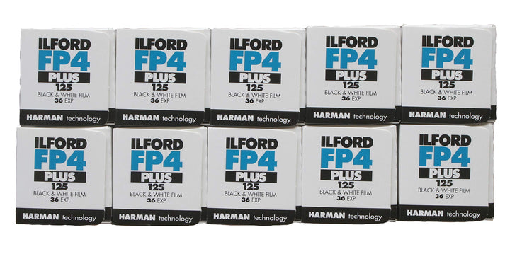 Ilford Schwarz-Weiss-Film FP4+, 36 Aufnahmen, Multipack mit 10 Stück