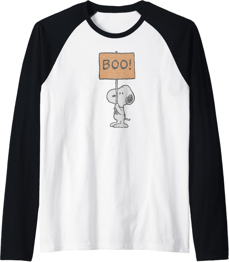 Peanuts Halloween Snoopy Boo Zeichen Raglan