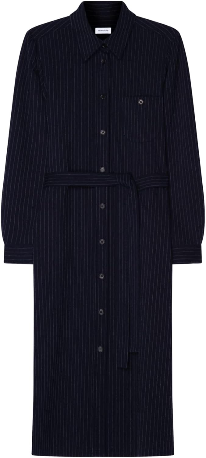 Seidensticker Damen Kleid - Fashion - Regular Fit - tailliert - Langarm 42 Dunkelblau, 42 Dunkelblau