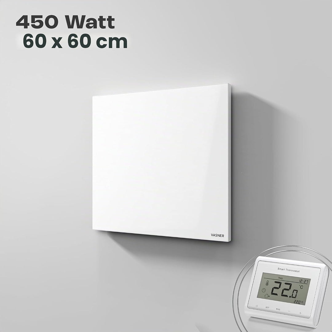 VASNER Citara M RX Infrarotheizung mit Funksystem – Heizung mit Funk Thermostat 300-1100 Watt, Funkh