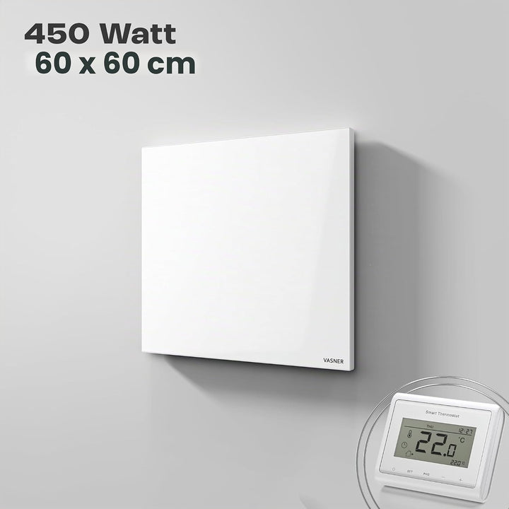 VASNER Citara M RX Infrarotheizung mit Funksystem – Heizung mit Funk Thermostat 300-1100 Watt, Funkh
