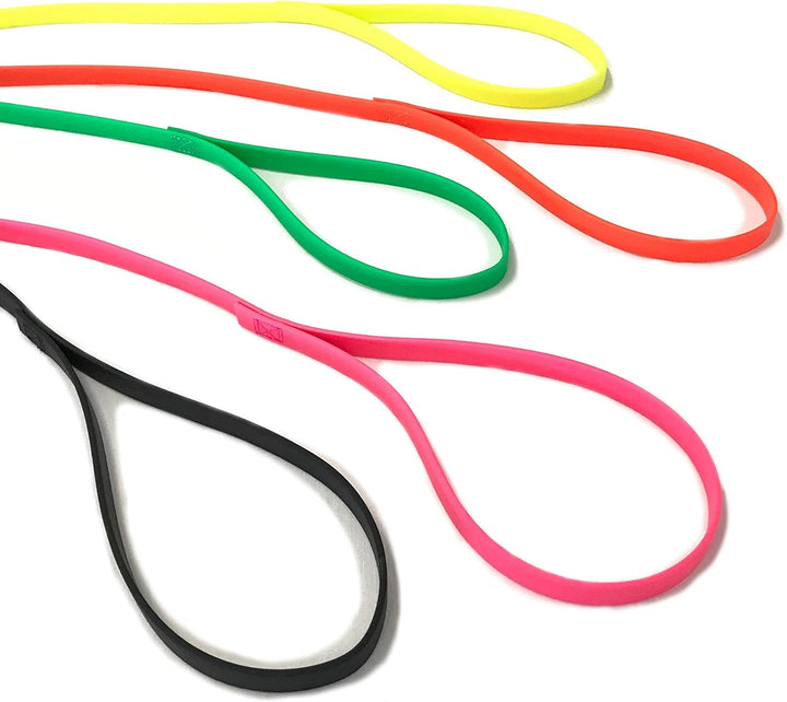 BioThane® Schleppleine/Pferde-Longe genäht, 10m/19mm, mit Handschlaufe, Neonpink, neonpink
