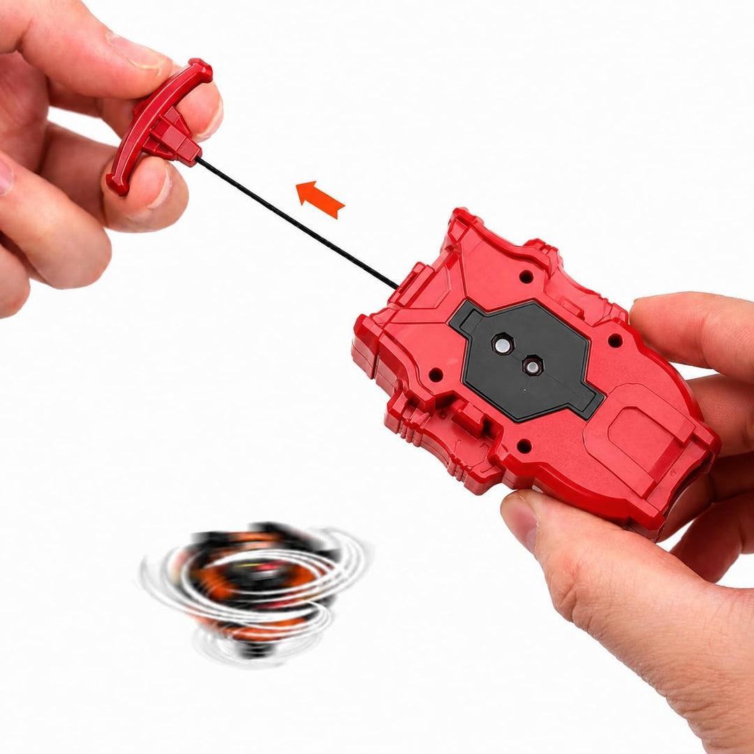 12er Bey Kampfkreisel mit Kasten Metal Fusion Blade Kreisel Set, mit Ton- und Lichtgriff Funke Launc