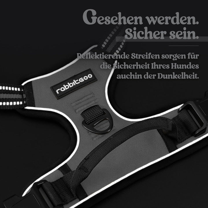 rabbitgoo Hundegeschirr Mittelgrosse Hunde, Anti Zug Geschirr mit Kontrolle, No Pull Verstellbar Hun
