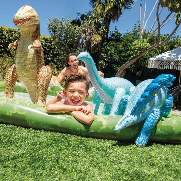 Intex 56132NP - Aufblasbares Play Center Jurassic, Vinyl, Mehrfarbig, 201x201x36 cm