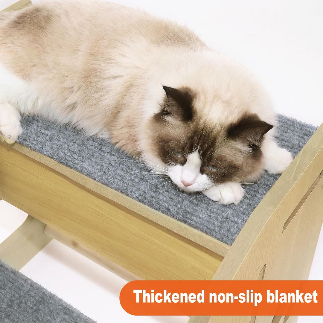 Hundetreppe,rutschfeste Hunderampe für Sofa,Hundetreppe + Katzentreppe für Junge und alte Katzen,30