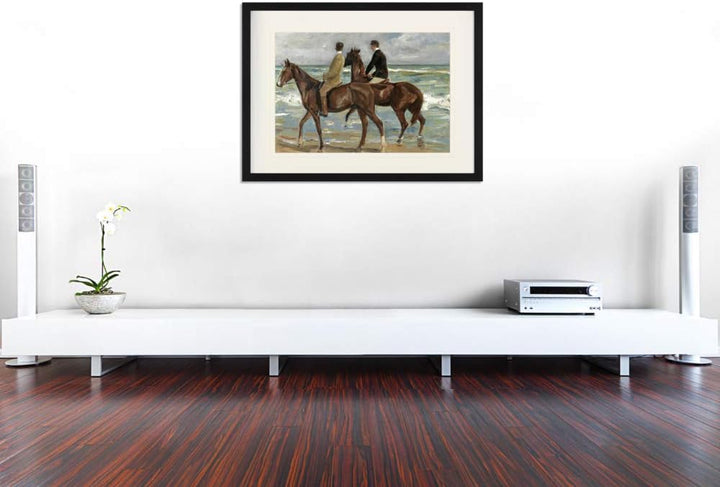 1art1 Max Liebermann Poster Zwei Reiter Am Strande, 1901 Gerahmtes Bild Mit Edlem Passepartout | Wan
