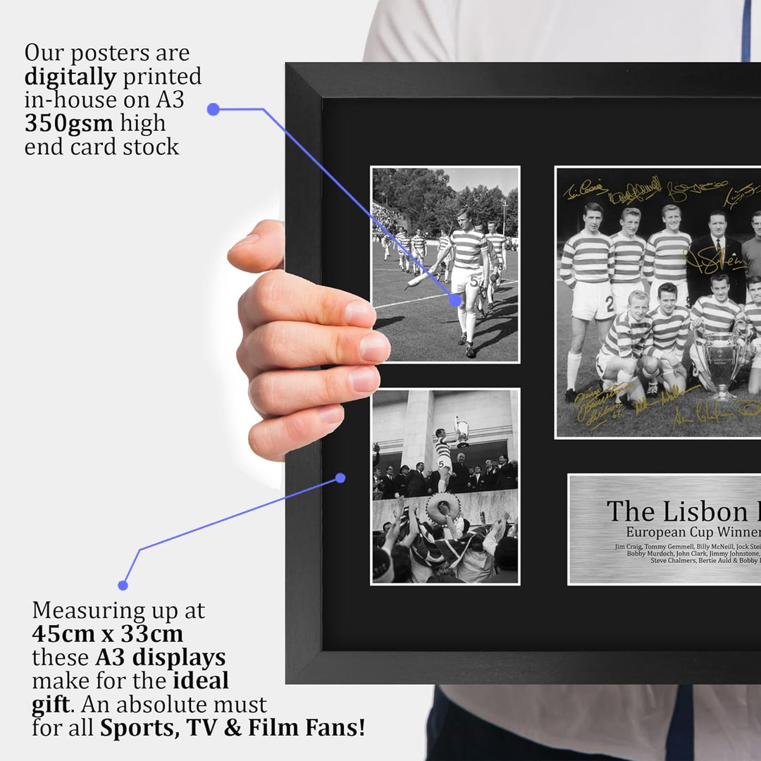 HWC Trading FR A3 Celtic Lissabon Lions 1967 UEFA Euro Cup Gewinner, Autogramm, signiert, für Fussba